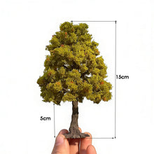 Load image into Gallery viewer, Miniature Autumn Green Model Tree 10–28cm, Railway Scenery, Diorama Craft Supply

