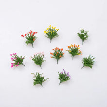 Load image into Gallery viewer, Miniature Flower Bushes for Diorama, Mixed Color Model Plants, Fairy Garden &amp; Sand Table Landscaping Supplies (10pcs)
