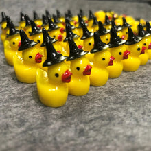 Load image into Gallery viewer, 5/10 pcs Miniature Halloween Witch Hat Duck Figure Model DIY Dollhouse Landscape Fairy Garden Accessories Terrarium Diorama Craft Supplies
