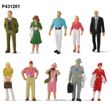 Load image into Gallery viewer, 10pcs Miniature People Figures O Scale 1:43 Model for Railway Diorama Accessories Train Layout Supply
