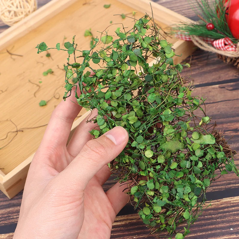 1 Box Green Simulation Vine for Diorama Model Scenery, Miniature Landscape, Dollhouse, Sand Table, Wargame Terrain Craft Supplies