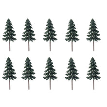Load image into Gallery viewer, 10pcs Miniature Cedar Model Trees 8.5–15cm for Railway Scenery, Diorama Landscape Craft Supplies
