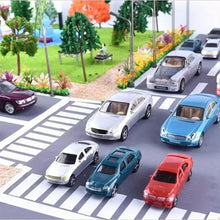Load image into Gallery viewer, Miniature Model Cars Set, Assorted Colors, Scales 1:75-300 for Dioramas, Railway Scenes
