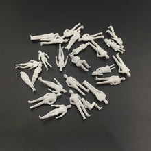 Load image into Gallery viewer, 100 pcs Unpainted Miniature People Figure Model (1/75–1/200 Scale) For DIY Sand Table Diorama Train Railway Scene Layout Craft Supplies
