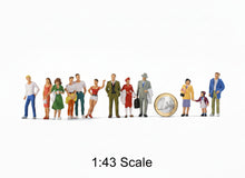 Load image into Gallery viewer, 10pcs Miniature People Figures O Scale 1:43 Model for Railway Diorama Accessories Train Layout Supply
