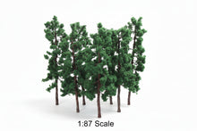 Load image into Gallery viewer, 10pcs Miniature Model Trees, 8.5cm Dark Green, 1:87 Scale Diorama Supplies
