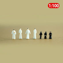 Load image into Gallery viewer, 10 pcs Arab People Miniature Figures (1/25–1/200 Scale) Model People for DIY Diorama Architecture Railway Scenes Landscape Supplies

