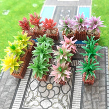 Load image into Gallery viewer, 2pcs Miniature Flower Bed Model 1/87 1/64 Scale for Diorama, Train Scene, Garden, Road Landscape, DIY Sand Table, Model Building Supplies
