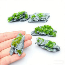 Load image into Gallery viewer, 5pcs Miniature Diorama Grass Rocks for Model Terrain Scenery, Train Layout Accessories, Mini Landscape
