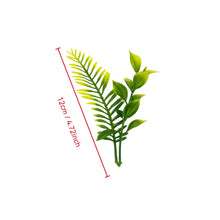 Load image into Gallery viewer, 12pcs Faux Fern Leaf Stems Artificial Greenery for Wreath DIY Floral Crafts Miniature Projects
