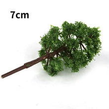 Load image into Gallery viewer, 10pcs Miniature Model Trees 7cm for Diorama Train Layout Landscape Scenery DIY Architectural Supplies
