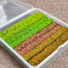 Load image into Gallery viewer, 8pcs Miniature Shrub Strips for Diorama Hedge Scenery, Model Railway Bushes, Roadside Plants, Landscapes
