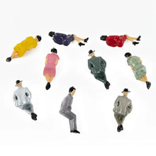 Load image into Gallery viewer, 50pcs Miniature People Sitting Figures 1:32 Model for Diorama Train Layout Craft Supplies
