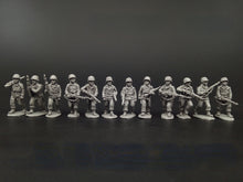 Load image into Gallery viewer, WWII US Army Walking Infantry 12 Soldiers Set Miniature Unpainted Resin Figure 1/72 Scale Unassembled Model
