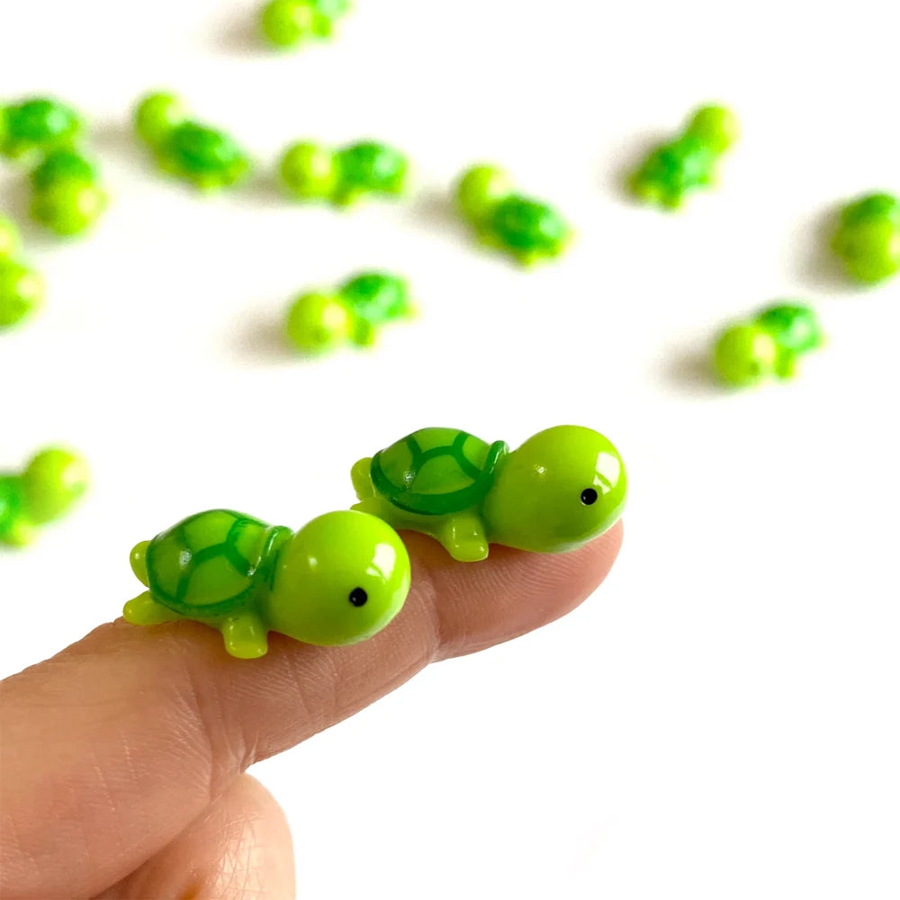 5/10 pcs Miniature Cute Turtle Figure Model DIY Scenery Dollhouse Landscape Fairy Garden Accessories Terrarium Diorama Craft Supplies