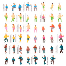 Load image into Gallery viewer, 20/50/100 pcs Miniature Sitting People 1:75 Scale Model Figures for Train Scenery DIY Dioramas Railway Layout Architecture Craft Supplies
