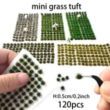 Load image into Gallery viewer, 120 pcs 5mm Static Grass Tufts Miniature Models for DIY Dioramas Railway Wargaming Landscape Dollhouse Fairy Garden Terrarium Craft Supplies
