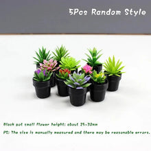 Load image into Gallery viewer, 5pcs Mini Dollhouse Potted Plants 1:12 Scale for Dollhouse Furniture, DIY Decoration, Christmas Gift, Fairy Garden, Diorama Accessories
