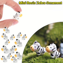 Load image into Gallery viewer, 20pcs Miniature Resin Zebra Figurines for Fairy Garden DIY, Landscape Accessories, Terrarium Craft Supplies
