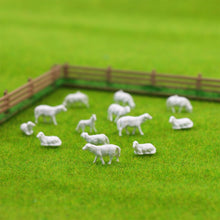 Load image into Gallery viewer, 100 pcs Miniature Sheep Collie Dog Shepherd Farm Animal Unpainted Figures 1:87 Models HO Scale Scenery Layout Accessories Diorama Supplies
