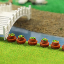 Load image into Gallery viewer, 12pcs Miniature Round Flowerbed Set N HO OO O Scale Model Park Border Parterre Garden Decor for Railway Diorama Scene Craft Supplies
