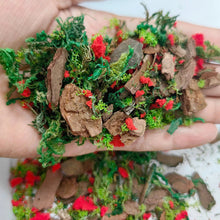 Load image into Gallery viewer, 30g Miniature Grass Moss Bark Foliage Mix for Diorama, Model Railway Scenery &amp; Terrain Crafting
