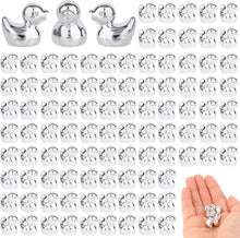Load image into Gallery viewer, 50pcs Mini Resin Silver Duck Figurines Miniatures for Fairy Garden Dollhouse DIY Crafts Terrarium
