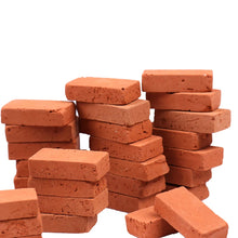 Load image into Gallery viewer, 50pcs Miniature Clay Bricks 1:16 Dollhouse Building Blocks Model Landscaping Diorama Scenery Supplies
