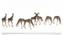 Load image into Gallery viewer, 8pcs Miniature Giraffe Figures 1:87 Scale Animal Model Railway Diorama Supplies
