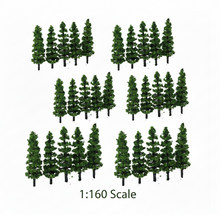 Load image into Gallery viewer, 50pcs Miniature Tree Models 5cm N Scale 1:160 Model Trees Railway Diorama Craft Supplies
