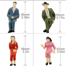 Load image into Gallery viewer, 50pcs Miniature People Sitting Figures G Scale 1:25 for Railway Diorama Layout Model Scene
