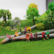 Load image into Gallery viewer, 108pcs Miniature People Passenger Figures HO Scale 1:87 Railway Model Layout Accessories
