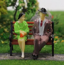 Load image into Gallery viewer, 18pcs Miniature Sitting People Figures G Scale 1:30 Railway Model Train Scenery Accessories
