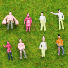 Load image into Gallery viewer, 100pcs Miniature People Figures Z Scale 1:220 for Model Train Railway Layout Scenery
