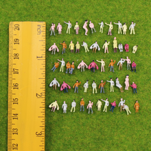 Load image into Gallery viewer, 100pcs Miniature People Figures Z Scale 1:220 for Model Train Railway Layout Scenery

