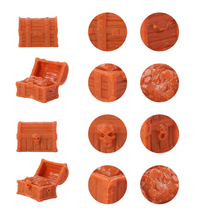 Load image into Gallery viewer, 32pcs Miniature Treasure Chest Storage Box Dollhouse Accessories for Diorama Tabletop Craft Projects
