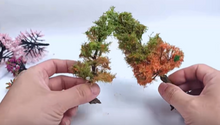 Load image into Gallery viewer, 30pcs Mixed Miniature Autumn Flowering Model Trees for Dioramas, Railway Scenery,  Landscape Craft Supplies
