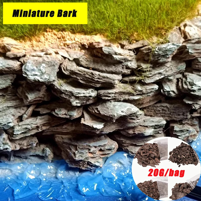 20g Miniature Stone Bush Rock Models Train Railway Accessories DIY Sce ...
