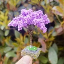 Load image into Gallery viewer, 7cm Miniature Cherry Blossom Wire Tree Model with Base Railway Accessories Fairy Garden Landscape Dollhouse Terrarium Diorama Craft Supplies
