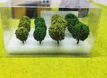 Load image into Gallery viewer, 12 pcs Miniature Shrubs Trees Vegetation Model Train Railway Accessories DIY Scenery Landscape Dollhouse Terrarium Diorama Craft Supplies
