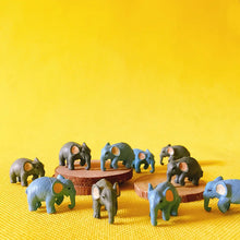 Load image into Gallery viewer, 10pcs Mini Elephant Figurines Blue Grey Miniatures Animals Models for Fairy Garden, Dollhouse, Terrarium, Bonsai, Crafts &amp; DIY Home Decor
