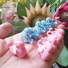 Load image into Gallery viewer, 10pcs Mini Elephant Figurines Blue Pink Miniatures Animals Models for Fairy Garden, Dollhouse, Terrarium, Bonsai, Crafts &amp; DIY Home Decor

