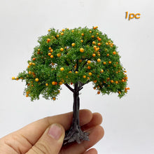 Load image into Gallery viewer, 10cm Miniature Fruit Tree Model – Red Apple, Lemon, Orange Trees for Dioramas, Model Train Layouts, Sand Tables, Dollhouse and Landscaping
