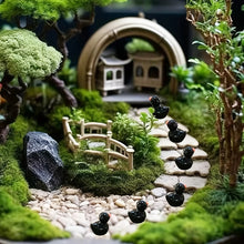 Load image into Gallery viewer, 50/100pcs Miniature Resin Black Ducks Charms Tiny Duck Figurines for DIY Crafts, Jewelry Making, Fairy Garden, Aquarium, Cake Decor,
