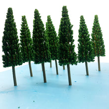 Load image into Gallery viewer, 10 pcs Miniature Sequoia Tree 1:87 Scale Models Train Railway Accessories Forest Fairy Garden Landscape Terrarium Diorama Craft Supplies
