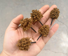 Load image into Gallery viewer, Miniature Deep Brown Model Trees 3–12cm for Diorama, Railway Layout, Architecture Scenery &amp; Craft Projects (100pcs)
