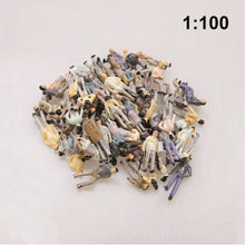 Load image into Gallery viewer, 50pcs 1:100 Scale Miniature Model People Painted Figures for HO Railway Scenes, Architecture Layouts, Dioramas, Landscape Craft Supplies
