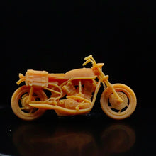 Load image into Gallery viewer, Motorcycle and Woman Miniature Unpainted Figure 1/64 1/43 Scale Model Street Building Scene Layout Accessories Diorama Supplies
