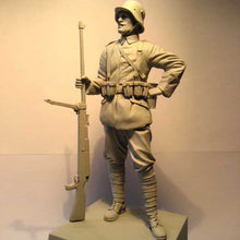 Load image into Gallery viewer, WWII Soldier Gunner Unpainted Resin Figure 1/16 Scale Unassembled Model
