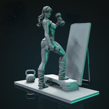 Load image into Gallery viewer, Fitness Sports Girl Unpainted Resin Figure 1/24 Scale Unassembled Model
